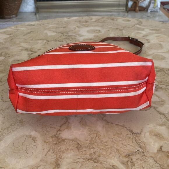 Dooney & Bourke Leather & Striped Canvas Shoulder Bag - Picture 8 of 16